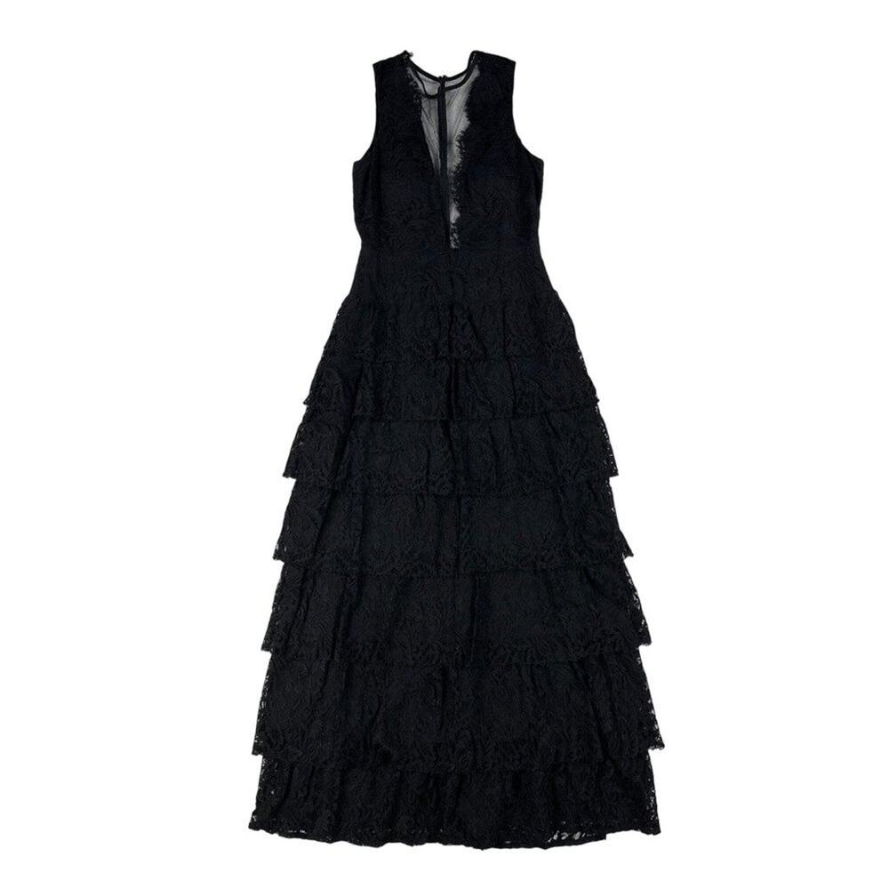 Nicole Miller - Lace Illusion Gown in Black